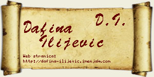 Dafina Ilijević vizit kartica